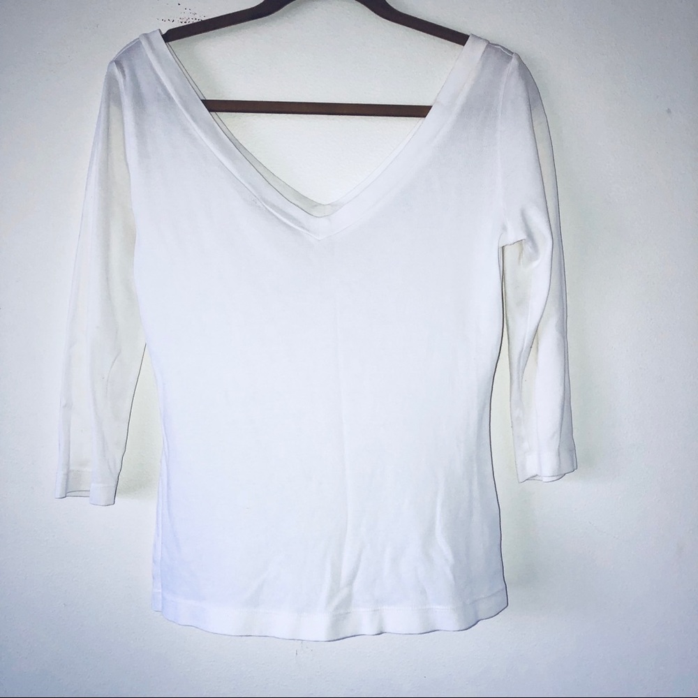 Classic White 3/4 sleeve top